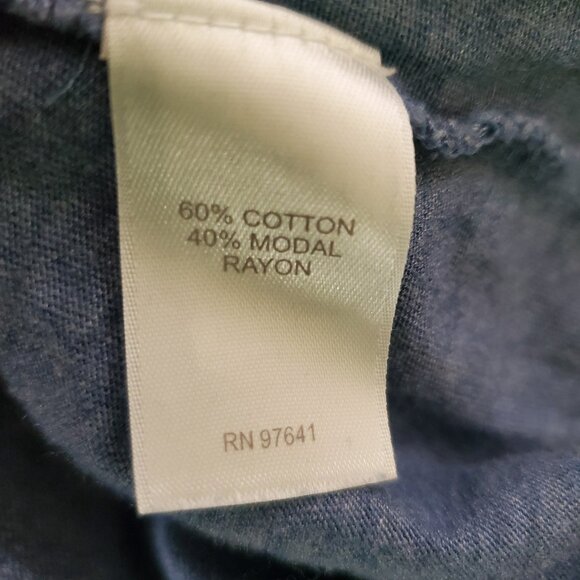 Pure Jill J. Jill Layered Asymmetric Tee Long Sleeve Heathered Blue sz XL - Picture 7 of 7